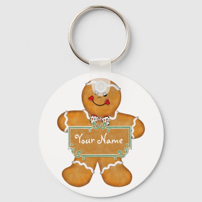 Gingerbread Fun Key Ring (Front)