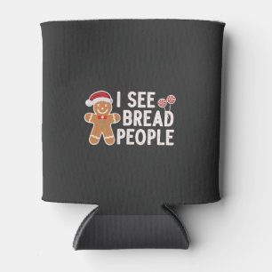 Gingerbread Funny Christmas baking holiday Can Cooler