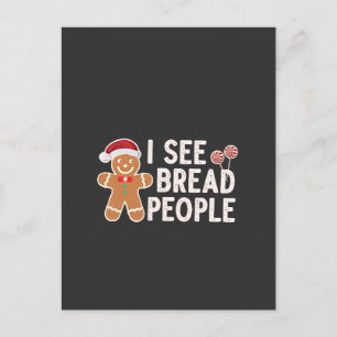 Gingerbread Funny Christmas baking holiday Invitation Postcard