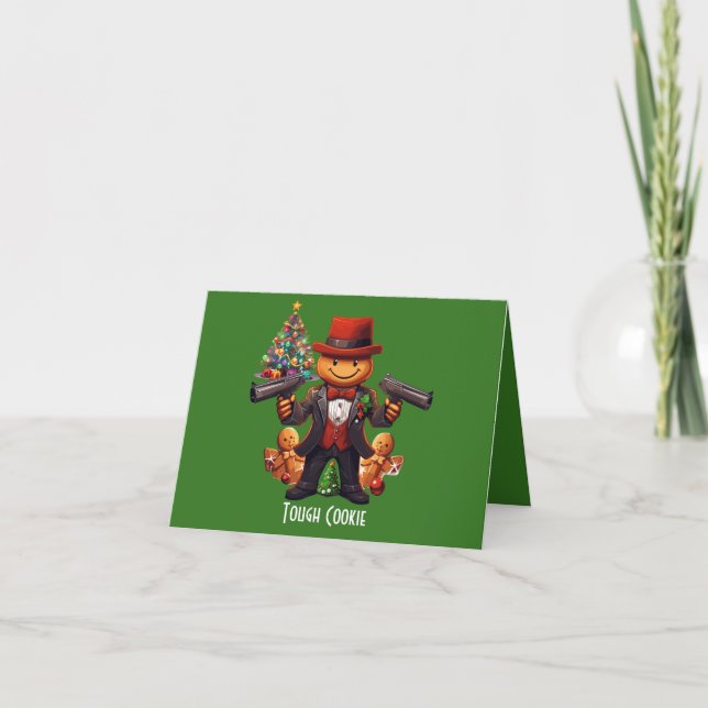 Gingerbread Gangster Holiday Card (Front)