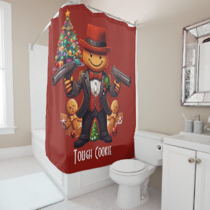 Gingerbread Gangster Shower Curtain