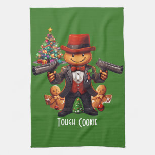 Gingerbread Gangster Tea Towel