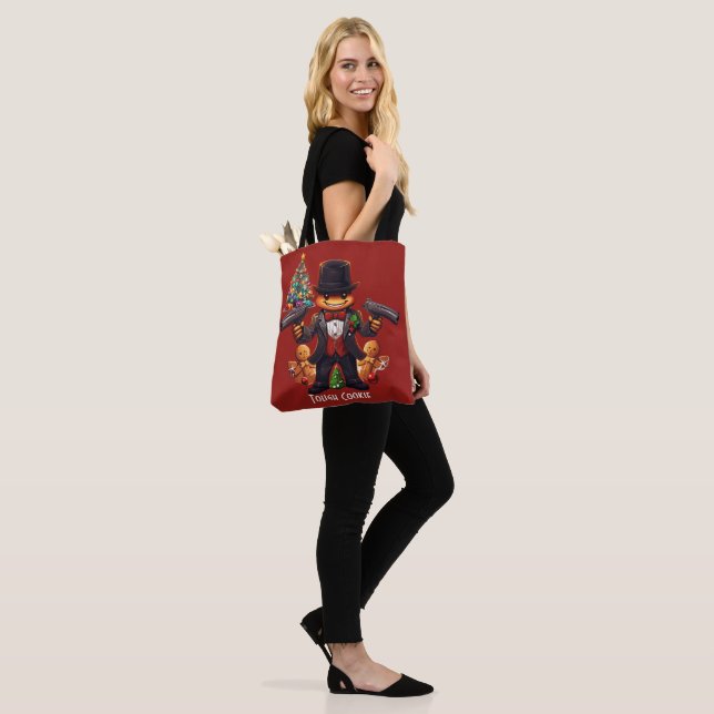 Gingerbread Gangster Tote Bag (On Model)