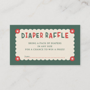 Gingerbread Gender reveal diaper raffle tickets Enclosure Card