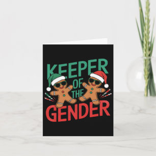 Gingerbread Gender Reveal Keeper Of The Gender Chr Card