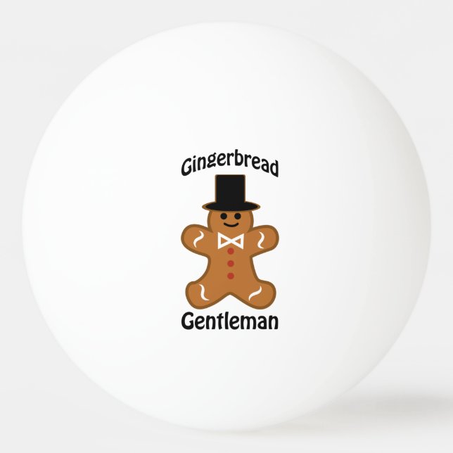 Gingerbread Gentleman Ping Pong Ball (Front)