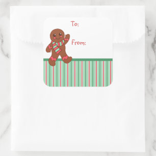 Gingerbread Gift Tag Stickers