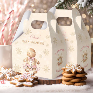 Gingerbread Girl Christmas Baby Shower Favour Box