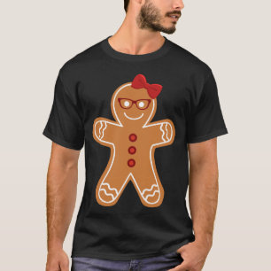 Gingerbread Girl Christmas Cookie Cute Teacher Ner T-Shirt
