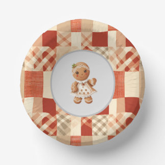 Gingerbread Girl Cookie Party Bowls Paper Plate