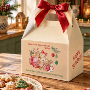 Gingerbread Girl Cookie Personalized Cookie Favour Box
