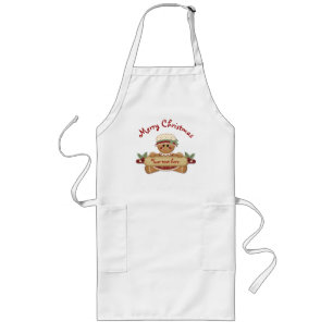 Gingerbread Girl Country Christmas Long Apron