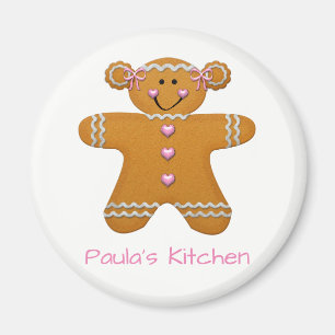 Gingerbread Girl Fridge Magnet~Personalise! Magnet