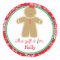 Gingerbread Girl Kids Gift Tag Christmas Sticker