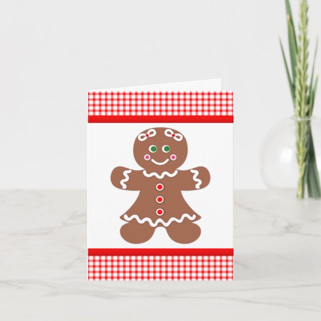 Gingerbread Girl Thank You Card (Front)
