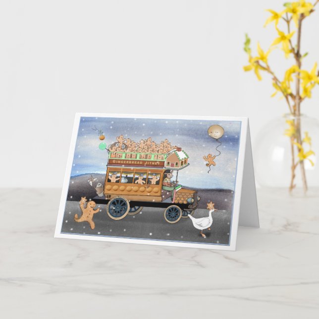 Gingerbread Gitney Omnibus Card (Yellow Flower)