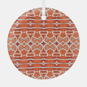 GINGERBREAD Glass Circle Ornament