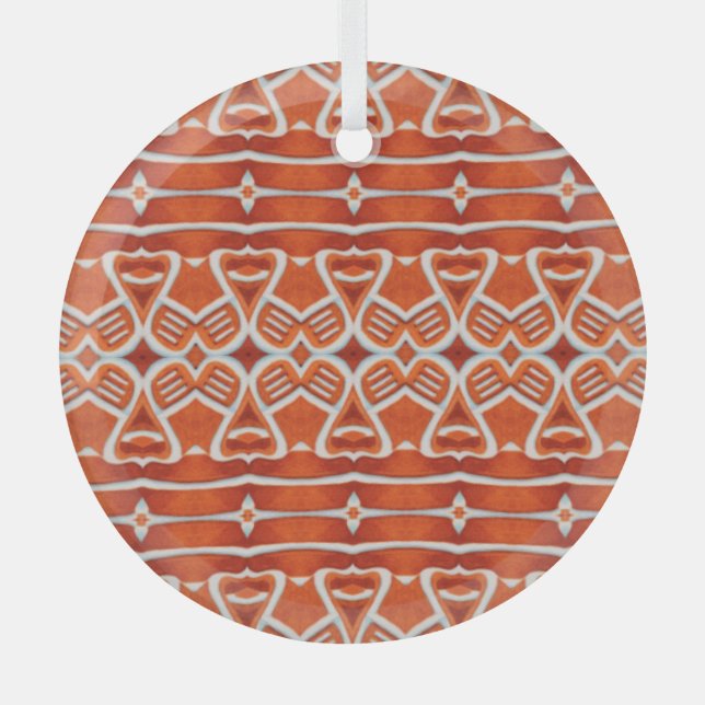 GINGERBREAD Glass Circle Ornament (Front)