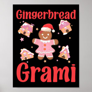 Gingerbread Grami Shirt Women Family Matching Chri Poster