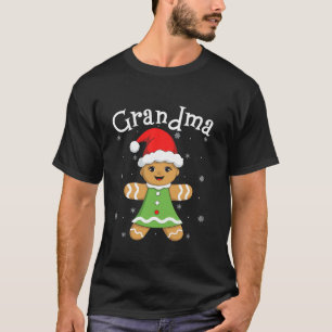 Gingerbread Grandma Women Matching Family Christma T-Shirt