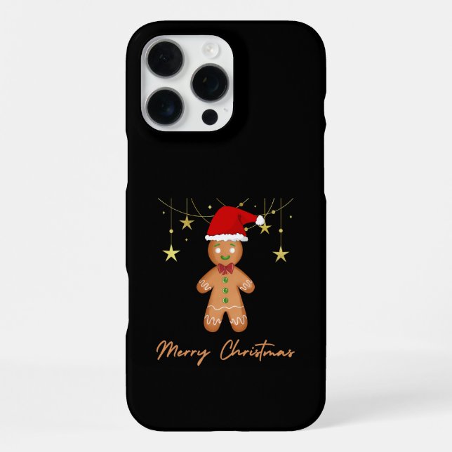 Gingerbread Greetings Christmas iPhone Case (Back)