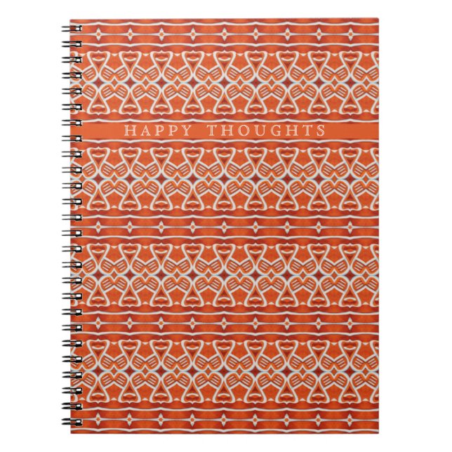GINGERBREAD "HAPPY THOUGHTS" Spiral Notebook (Front)