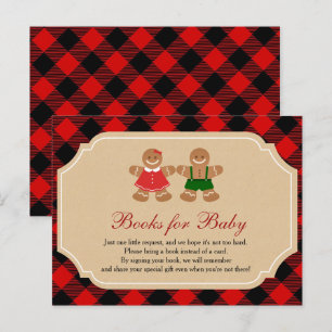 Gingerbread Holiday Christmas Books for Baby Invitation Postcard