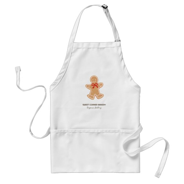 Gingerbread Holiday Custom Bakery Business Standard Apron (Front)
