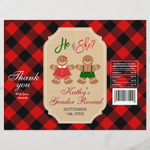 Gingerbread Holiday Gender Christmas Chip Bag Flyer