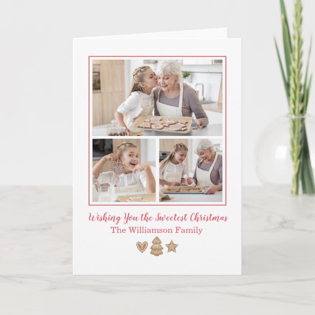 Gingerbread Holiday Photo Card (Front)
