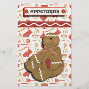 Gingerbread Holidays Recipe Binder-Divider