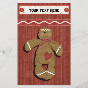 Gingerbread Holidays Recipe Binder-Divider Stationery