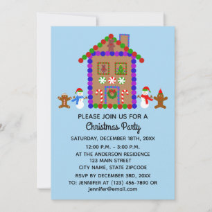 Gingerbread House #1-2 Invitation Card