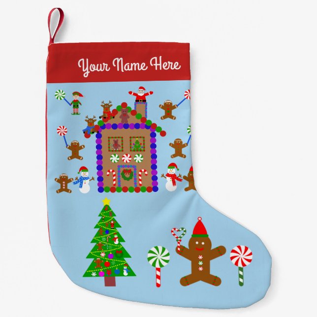 Gingerbread House #2 Christmas Stocking (Front)