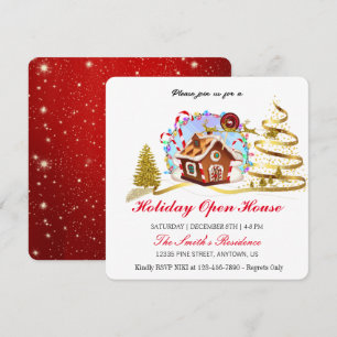 Gingerbread House and Golden Santa Claus Holiday 