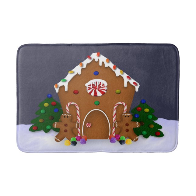 Gingerbread House Bath Mat (Front)