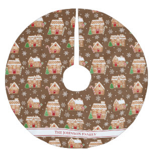 Gingerbread House Brushed Polyester Tree Skirt