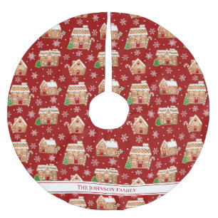 Gingerbread House Brushed Polyester Tree Skirt