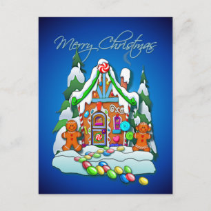 GINGERBREAD HOUSE by SHARON SHARPE Postcard