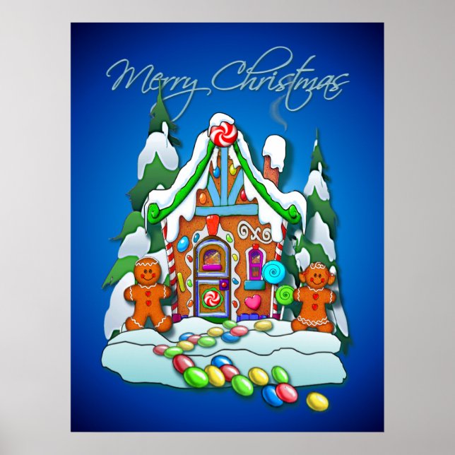 GINGERBREAD HOUSE by SHARON SHARPE Poster (Front)