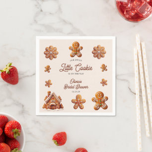 Gingerbread House Christmas Cookie Baby Shower Napkin