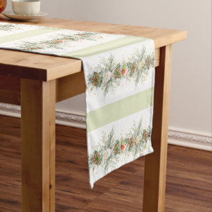 Gingerbread House Christmas Garland Short Table Runner