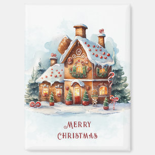 Gingerbread House Christmas Holiday Magnet