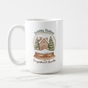 Gingerbread House Christmas Holiday Snow Globe Coffee Mug