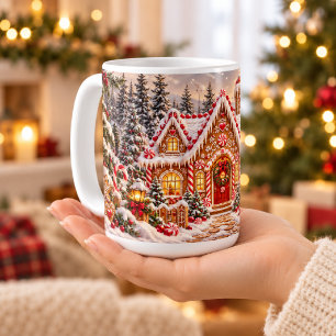 Gingerbread House Christmas Winter Wonderland Coffee Mug