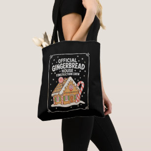 Gingerbread House Construction Crew Christmas Xmas Tote Bag