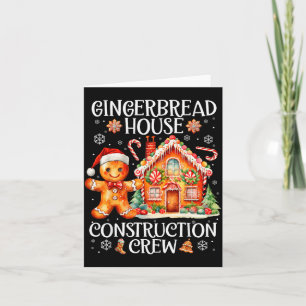 Gingerbread House Construction Crew Cookies Baking Card