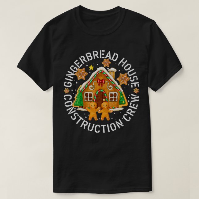 Gingerbread House Construction Crew Decorating Pre T-Shirt (Design Front)
