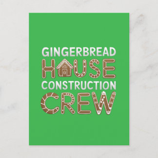 Gingerbread House Construction Crew Digital Art Postcard
