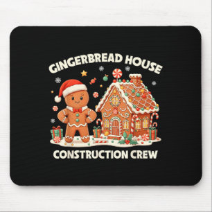 Gingerbread House Construction Crew Kids Men Women Mouse Pad